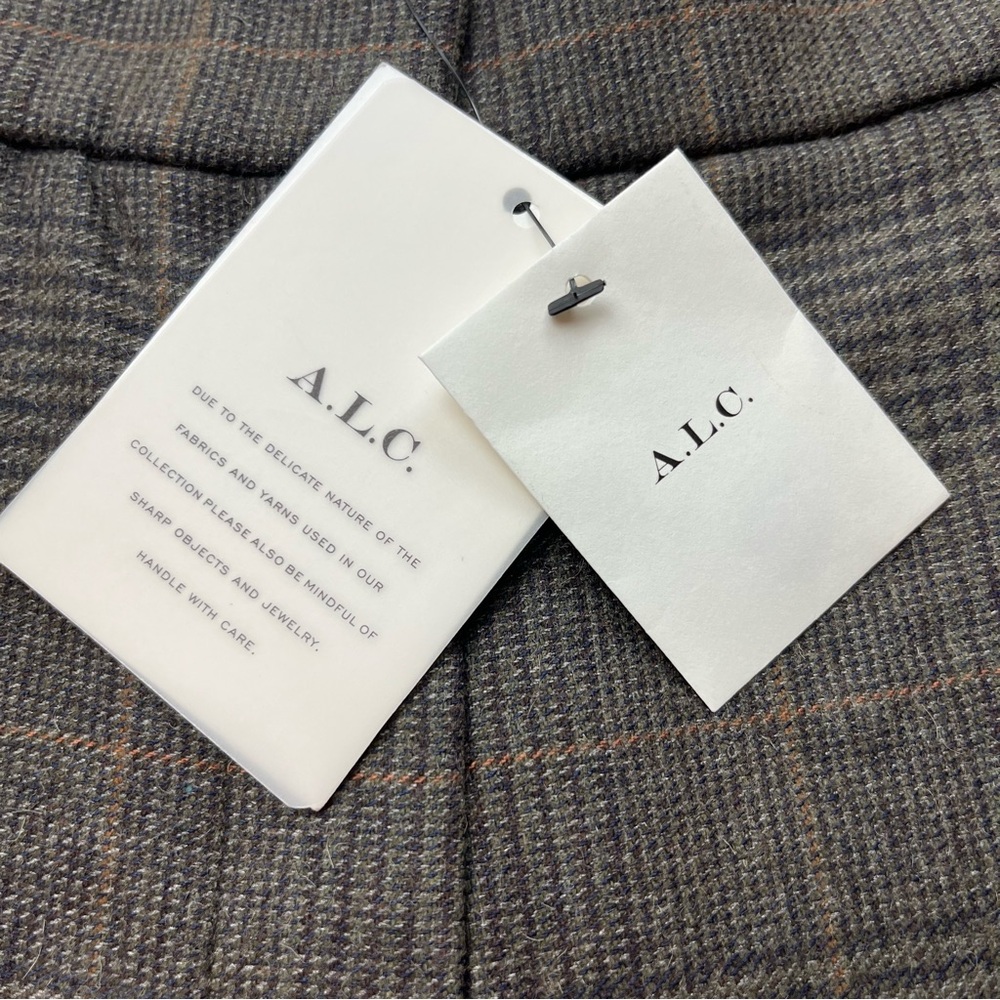 A.L.C. Franklin Tailored Crop Pant Charcoal Grey Gray Multi Wool Blend SZ 2 NEW - Picture 5 of 15